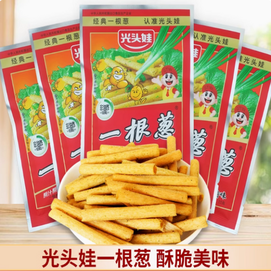 光头娃一根葱 ONION FLAVOR CRISPY ROLLS 13g