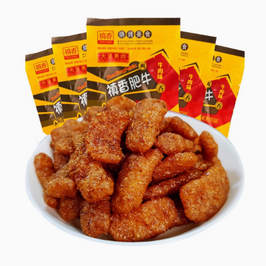 稹香肥牛味大豆素肉  BEEF FLAVORED PLANT-BASED MEAT 18g