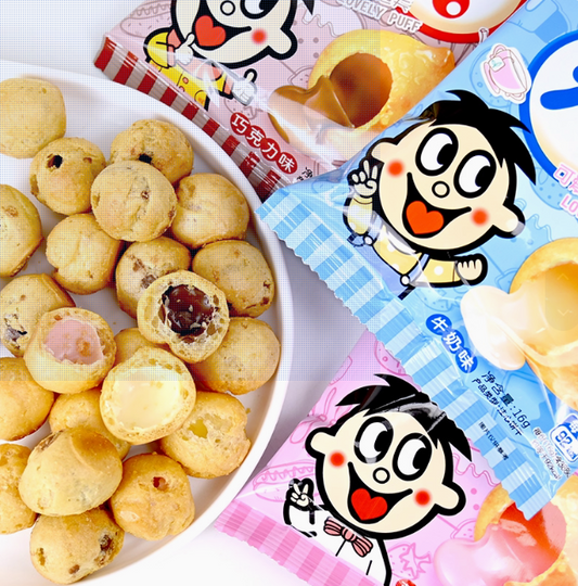 旺旺巧克力味泡芙 Wangwang Chocolate Flavor Puff 16g*3