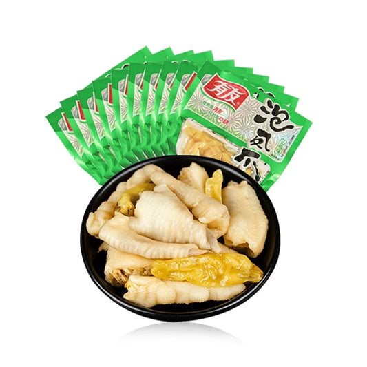 有友泡椒凤爪168g YOYO SPICY CHICKEN FEET BONE-IN JAPANESE PEPPER FLAVOR 168g